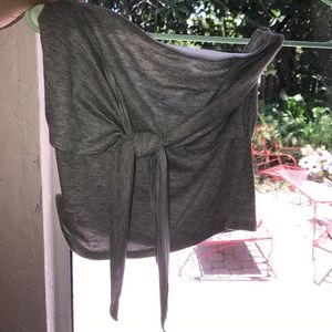 Gray crop top